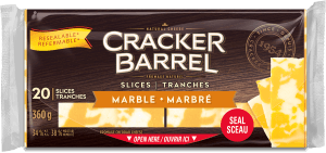 Cracker Barrel Cheese Slices - Marble - 20 Slices - 360 g