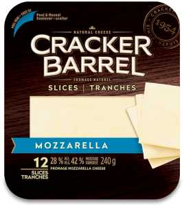 Cracker Barrel Cheese Slices - Mozzarella - 12 Slices - 240 g