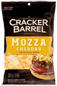 Cracker Barrel Shredded Cheese - Mozza Cheddar - 320 g