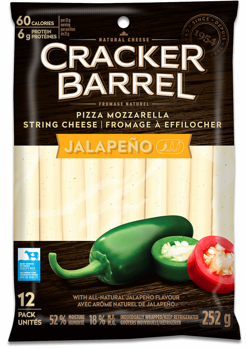 Cracker Barrel String Cheese - Jalapeño - 12 Pack - 252 g